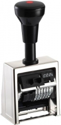 Numerator REINER 6-cyfrowy metalowy, czarny - X05130