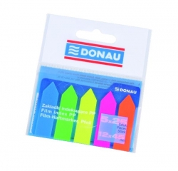 Zakładki DONAU PP strzałki 12 X 45 mm 5 kolorów po 25 kartek - X08139