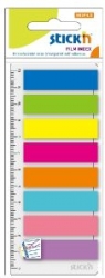 Zakładki STICK'N paski + linijka 12 X 45 mm 8 kolorów X 25 karteczek - X06010