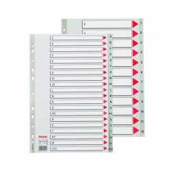 Przekładki 1-5 plastikowe ESSELTE PP A4 numeryczne szare - X02733